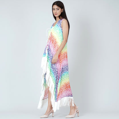 Multicolour Animal Print Cover-Up