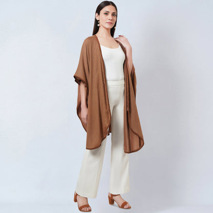 Brown Cashmere Cape