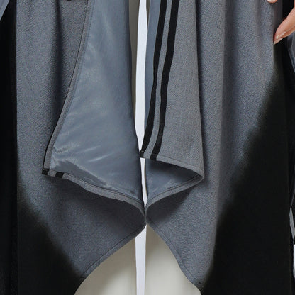 Grey and Black Ombre Cashmere Cape