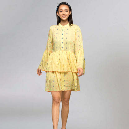 Lemon Yellow Frill Dress