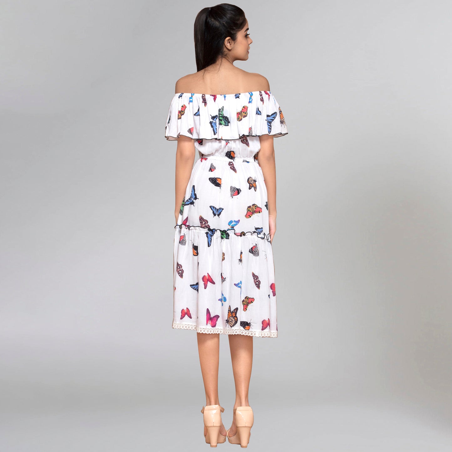 Multicoloured Ruffle Dress
