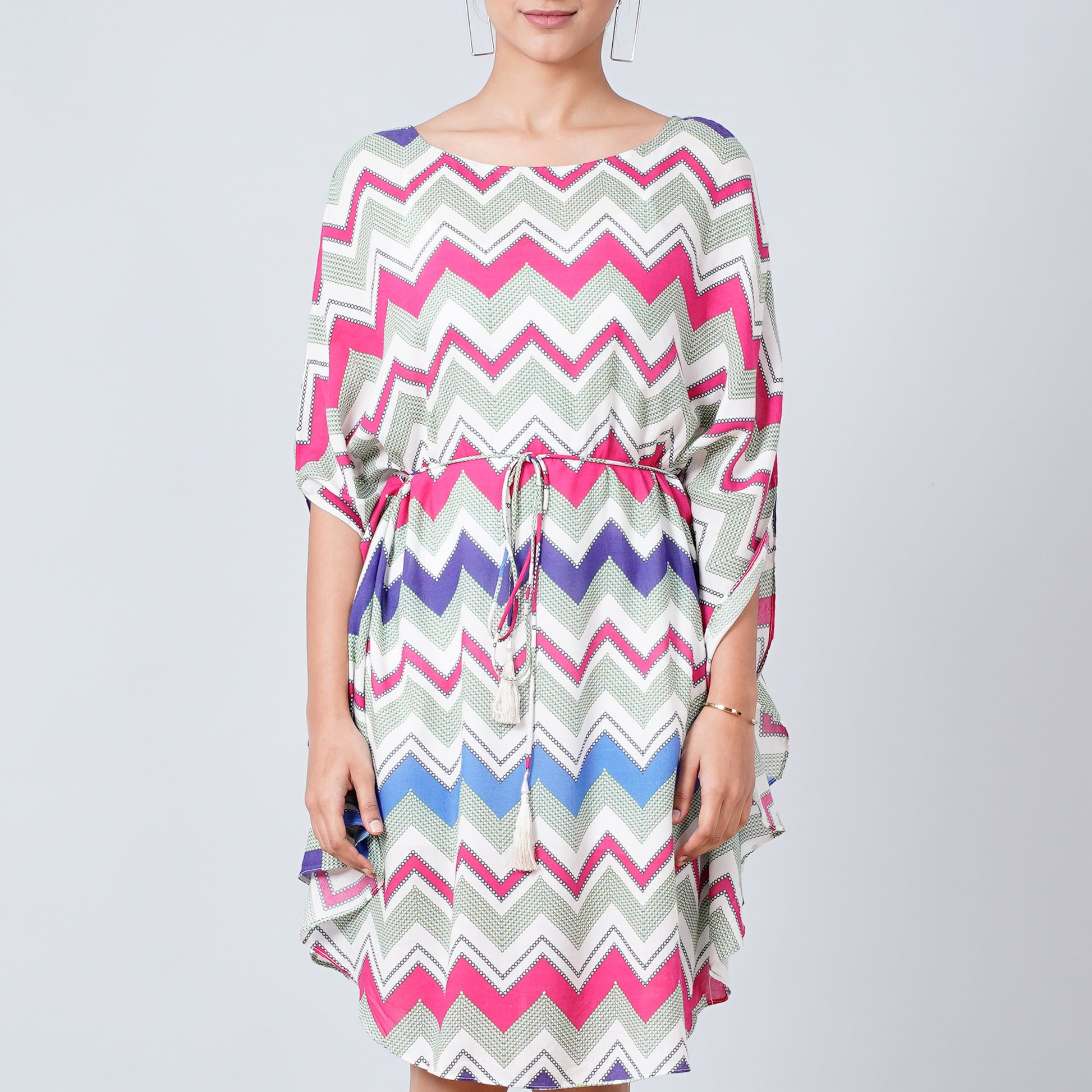pink and blue chevron dress Girls Lilt Coral Blue Chevron Dress 16