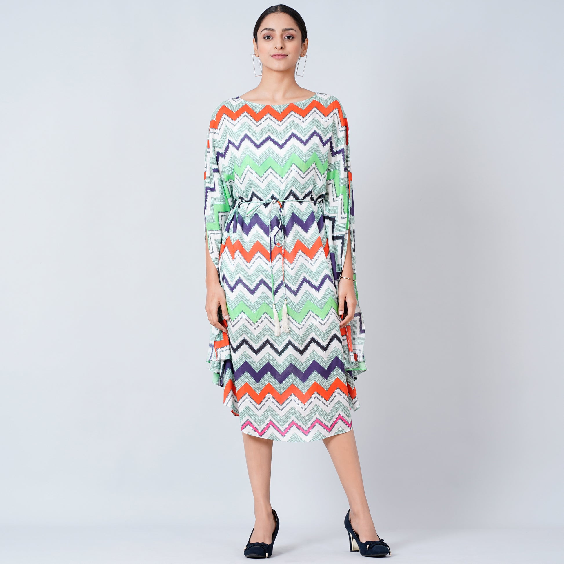 navy and orange chevron dress Xhilaration Dress Women's Size S Navy Blue Orange Chevron Aztec Short Above Knee
