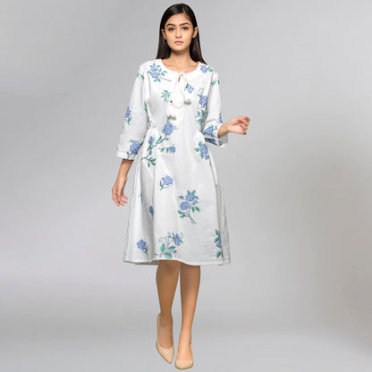 Blue Cross Stitch Dress
