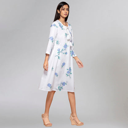 Blue Cross Stitch Dress
