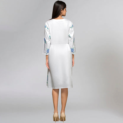 Blue Cross Stitch Dress