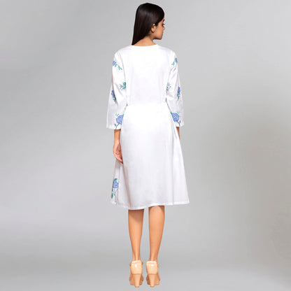 Blue Cross Stitch Dress