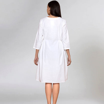 White Cross Stitch Dress