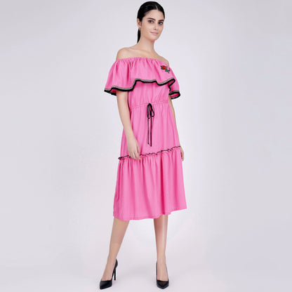 Pink Ruffled Dress