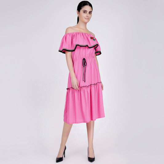 Pink Ruffled Dress