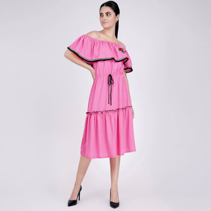Pink Ruffled Dress