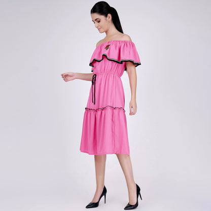 Pink Ruffled Dress