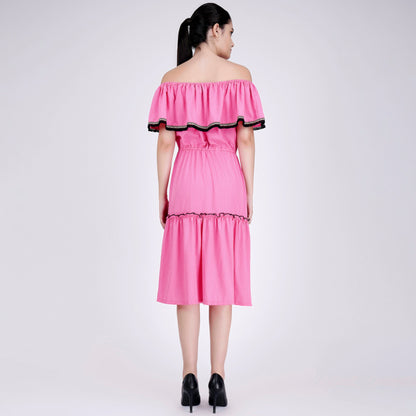 Pink Ruffled Dress