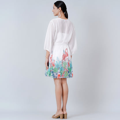 Redwood and Green Floral Dress