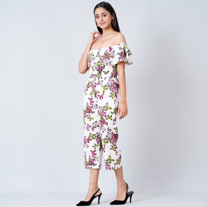 Multicoloured Ruffled Jumpsuit