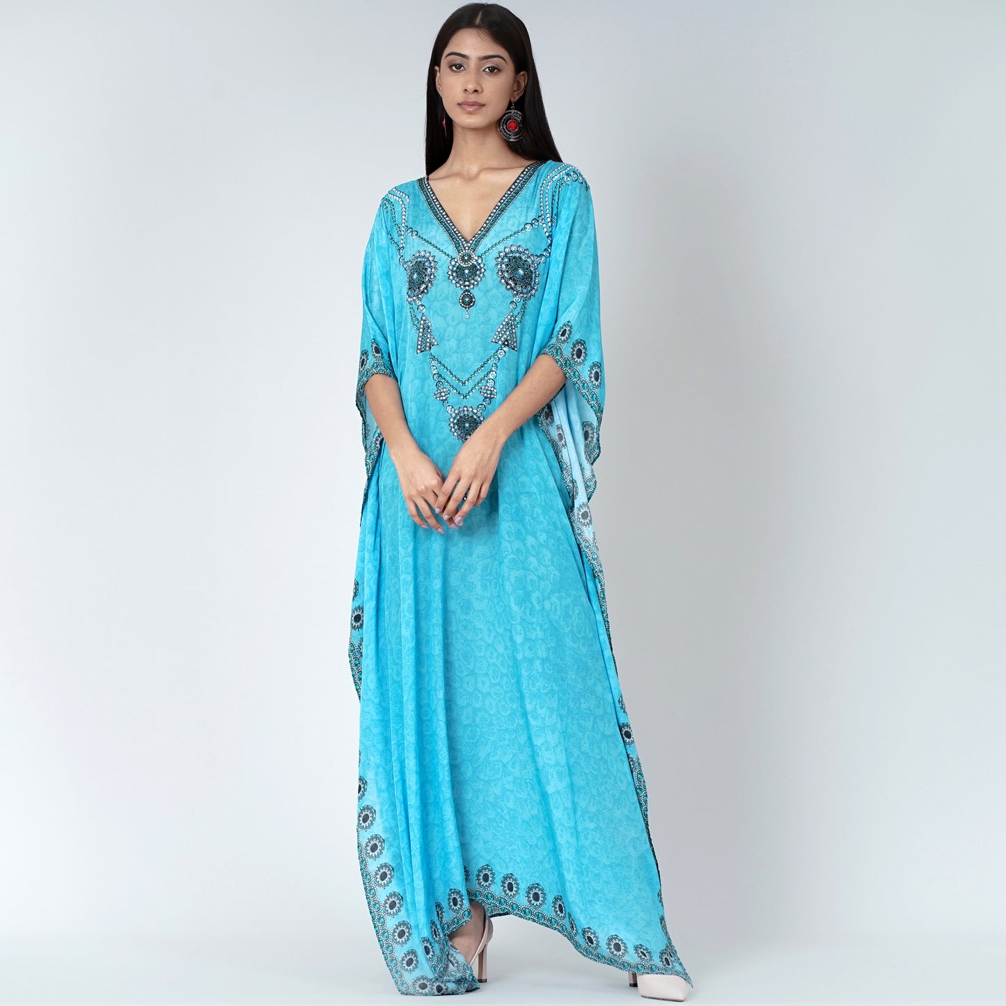 Blue Pearl Full Length Kaftan