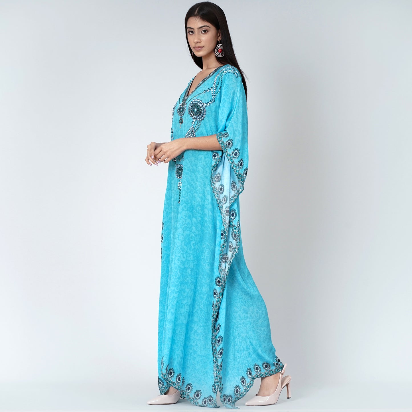 Blue Pearl Full Length Kaftan