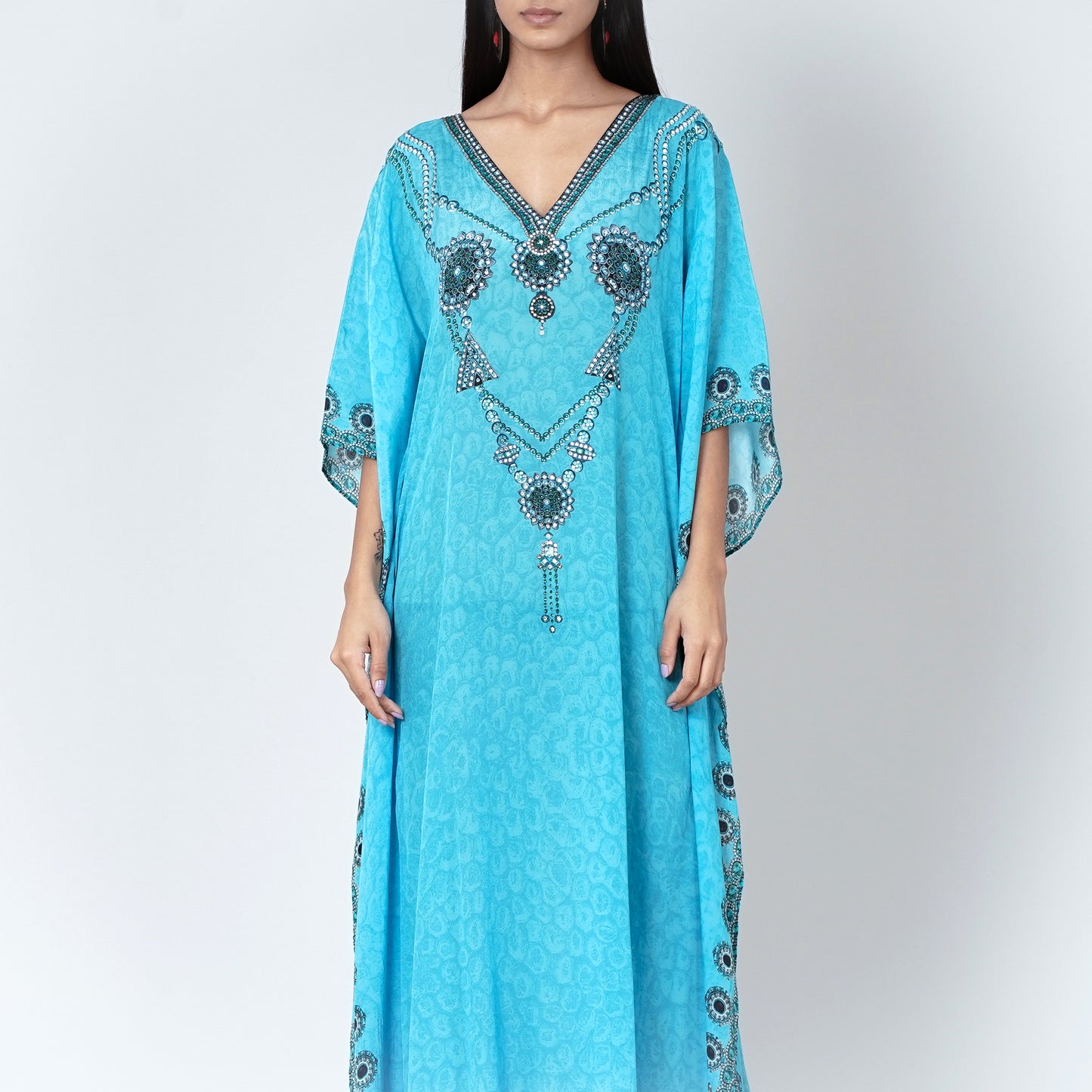 Blue Pearl Full Length Kaftan