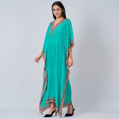 Green Pearl Full Length Kaftan