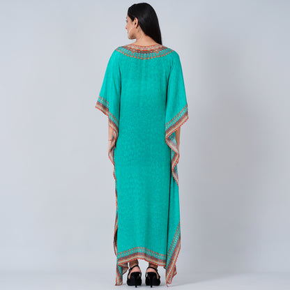 Green Pearl Full Length Kaftan