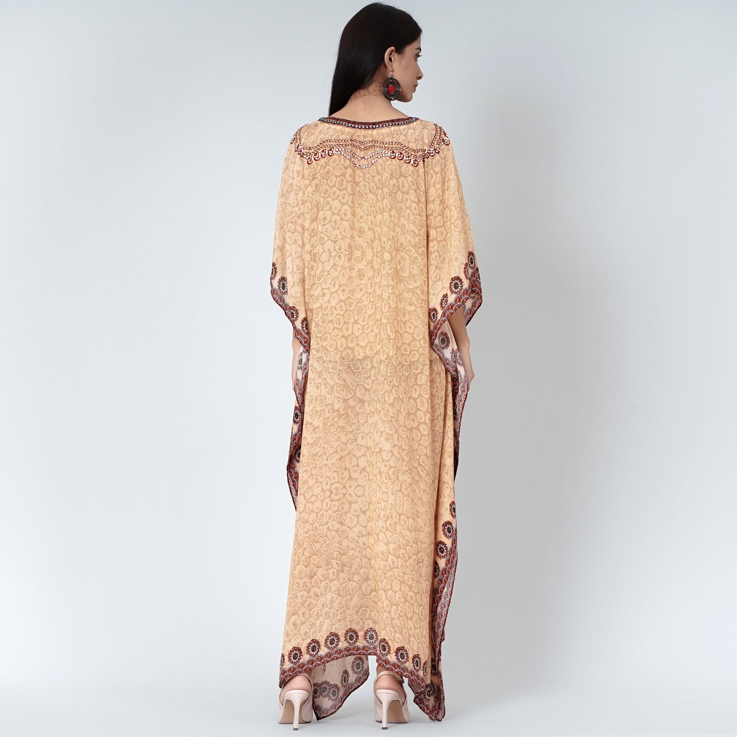 Yellow Pearl Full Length Kaftan