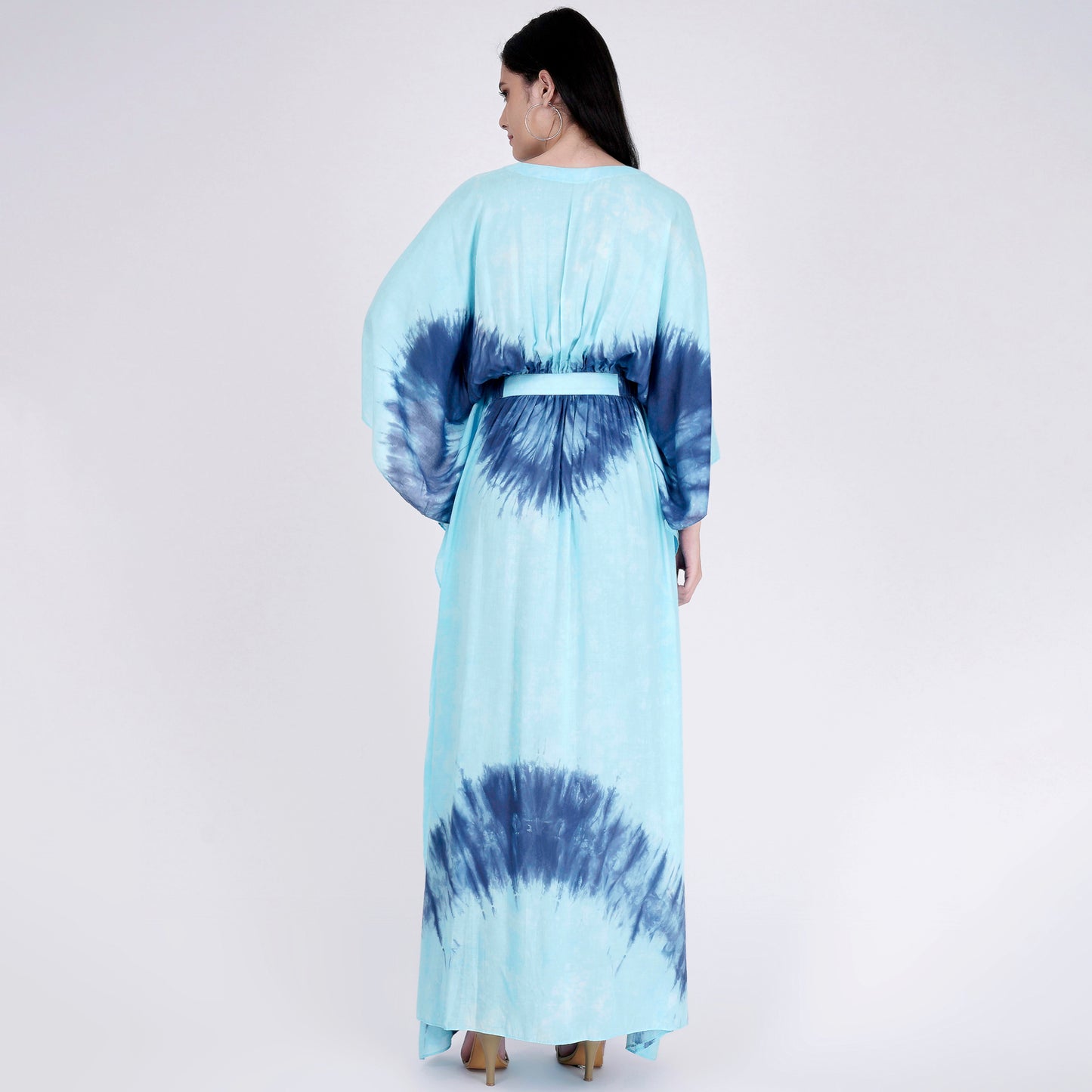 Blue Tie-Dye Full Length Kaftan