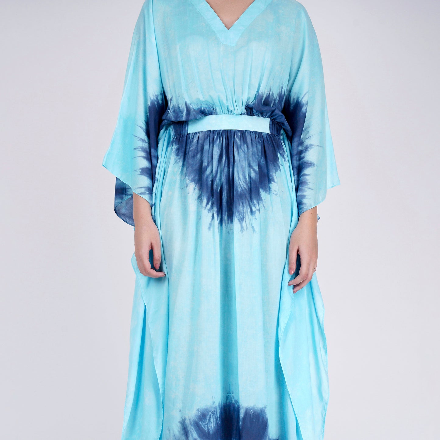 Blue Tie-Dye Full Length Kaftan