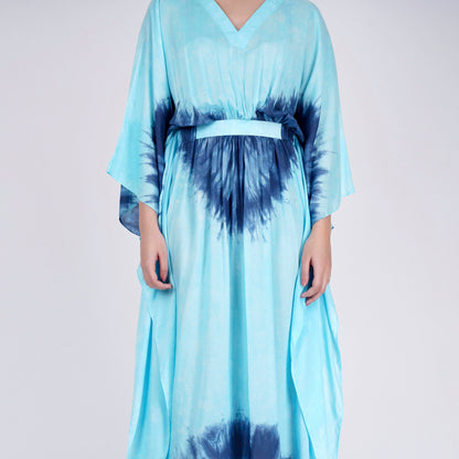 Blue Tie-Dye Full Length Kaftan