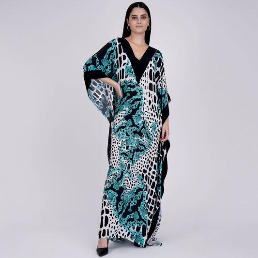 Blue Baroque Full Length Kaftan