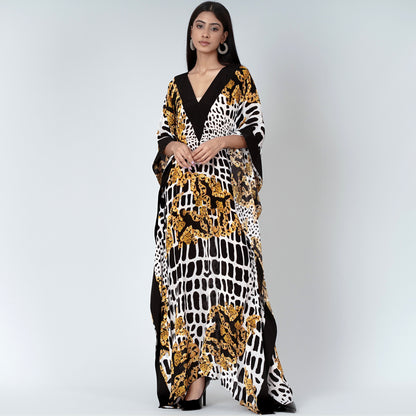 Yellow Baroque Full Length Kaftan