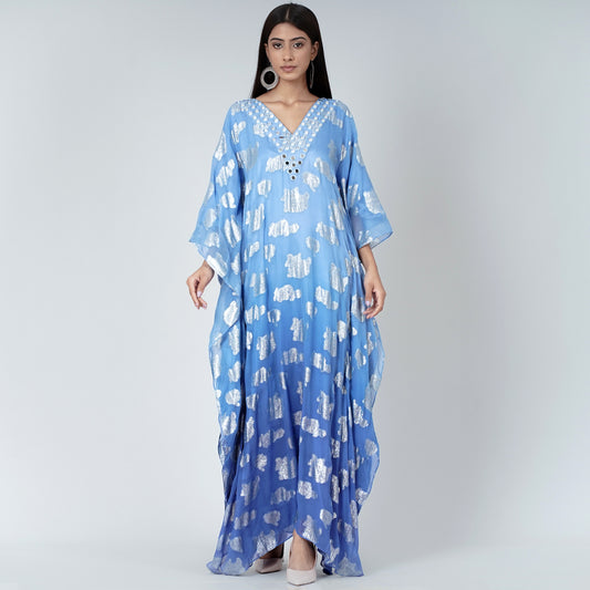 Blue Ombre Full Length Kaftan