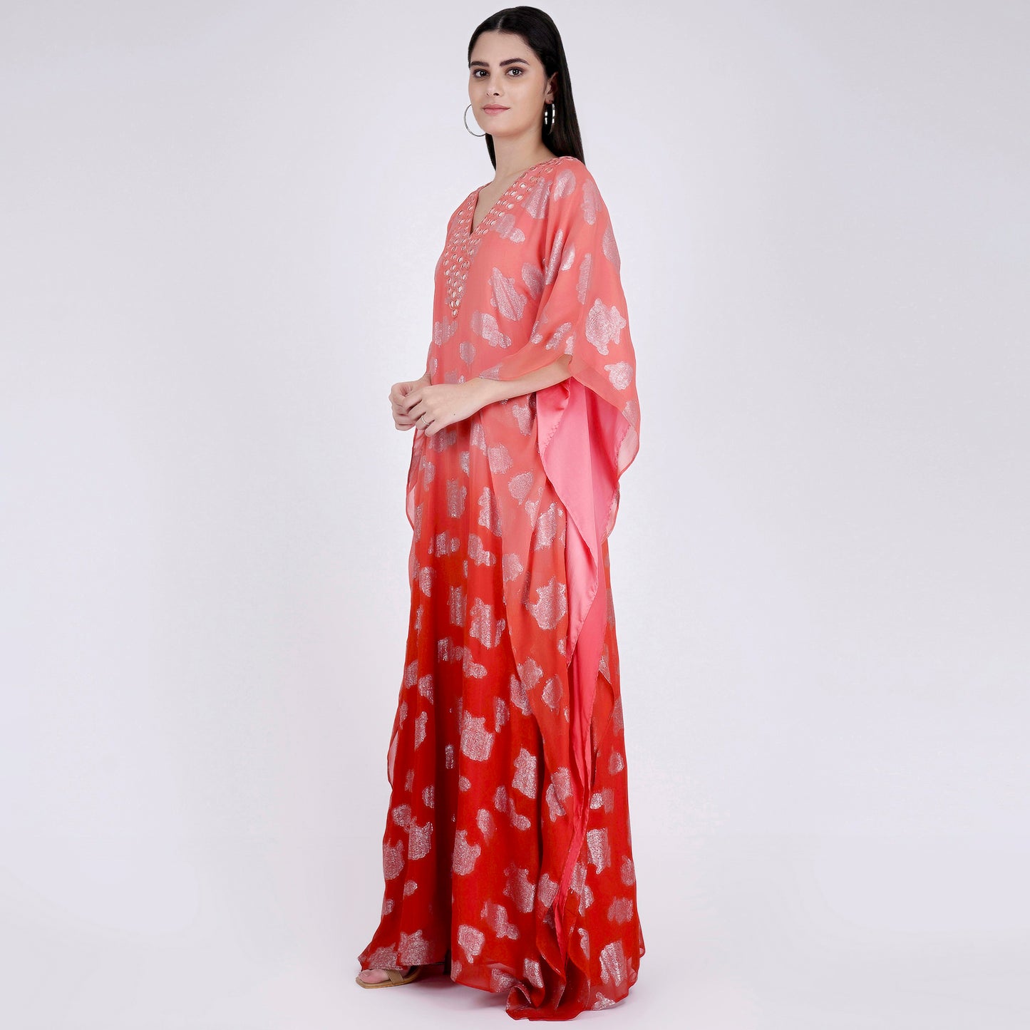 Pink Ombre Full Length Kaftan