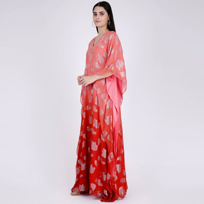 Pink Ombre Full Length Kaftan