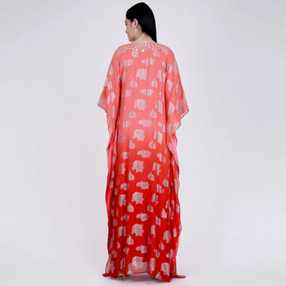 Pink Ombre Full Length Kaftan