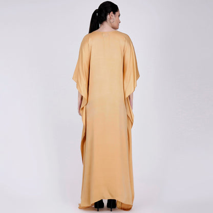 Dandelion Embroidered Full Length Kaftan