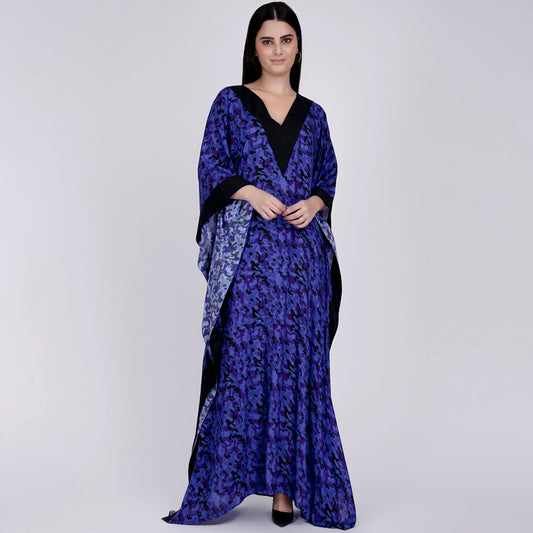 Blue Camouflage Full Length Kaftan