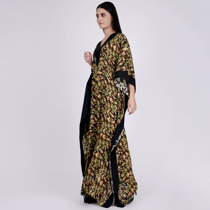 Forest Green Camouflage Full Length Kaftan