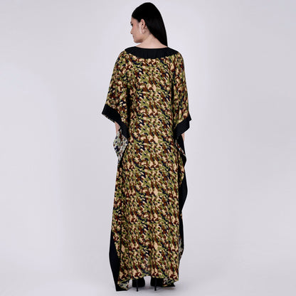 Forest Green Camouflage Full Length Kaftan