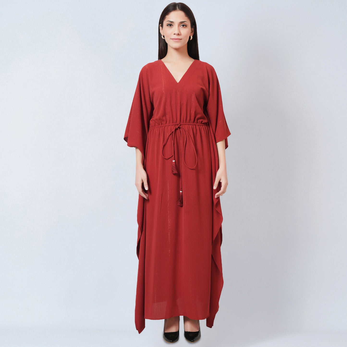 Russet Lurex Full Length Kaftan