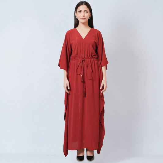 Russet Lurex Full Length Kaftan