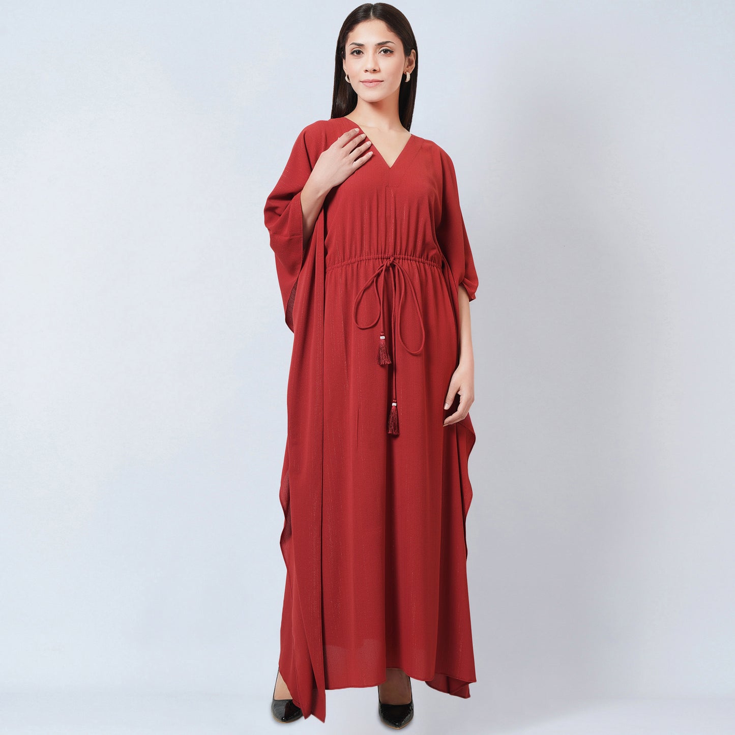 Russet Lurex Full Length Kaftan