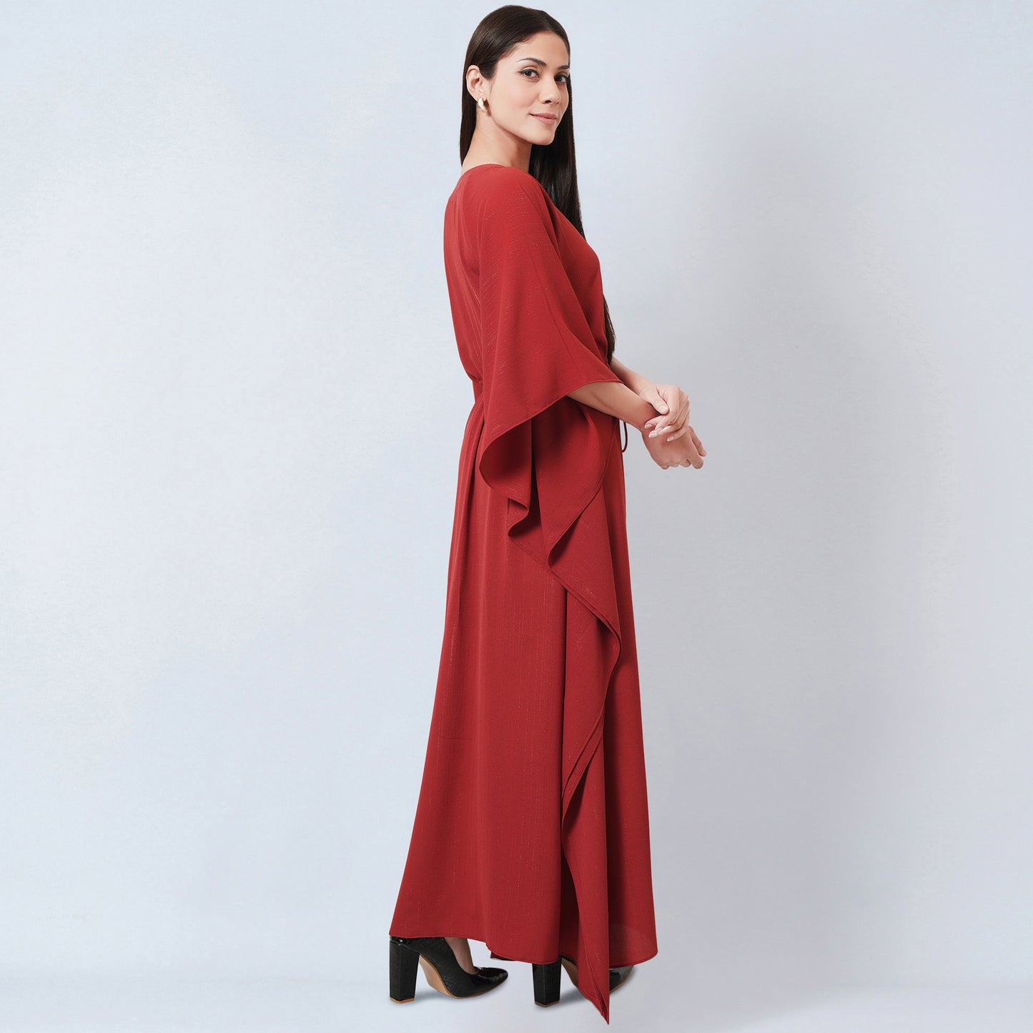 Russet Lurex Full Length Kaftan