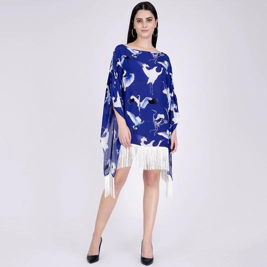 Navy Blue Flamingo Short Tunic