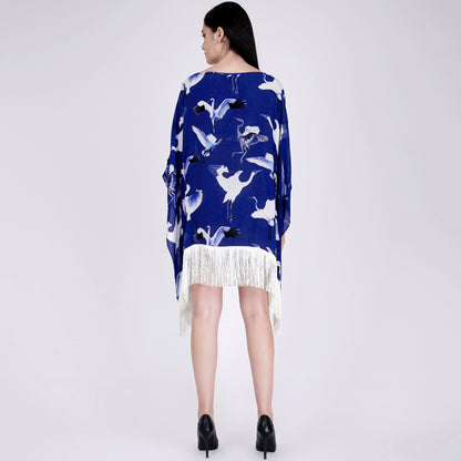 Navy Blue Flamingo Short Tunic