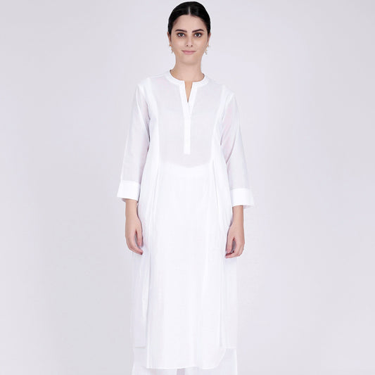 White Straight Kurta