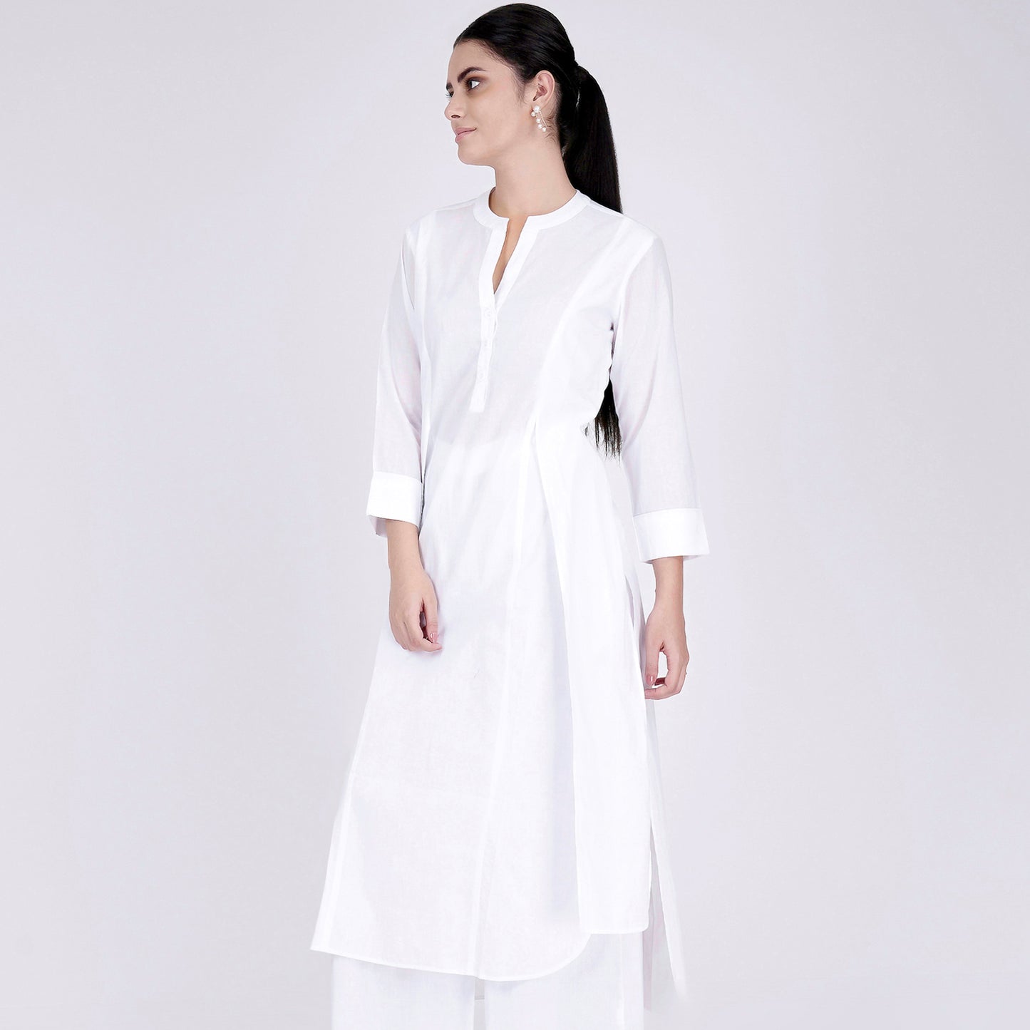 White Straight Kurta