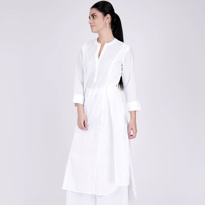 White Straight Kurta