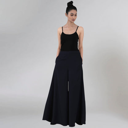 Dark Blue Wide Leg Pants