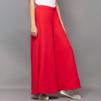 Red Wide Leg Pants