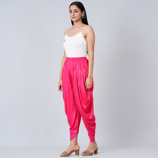 Magenta Dhoti Pants